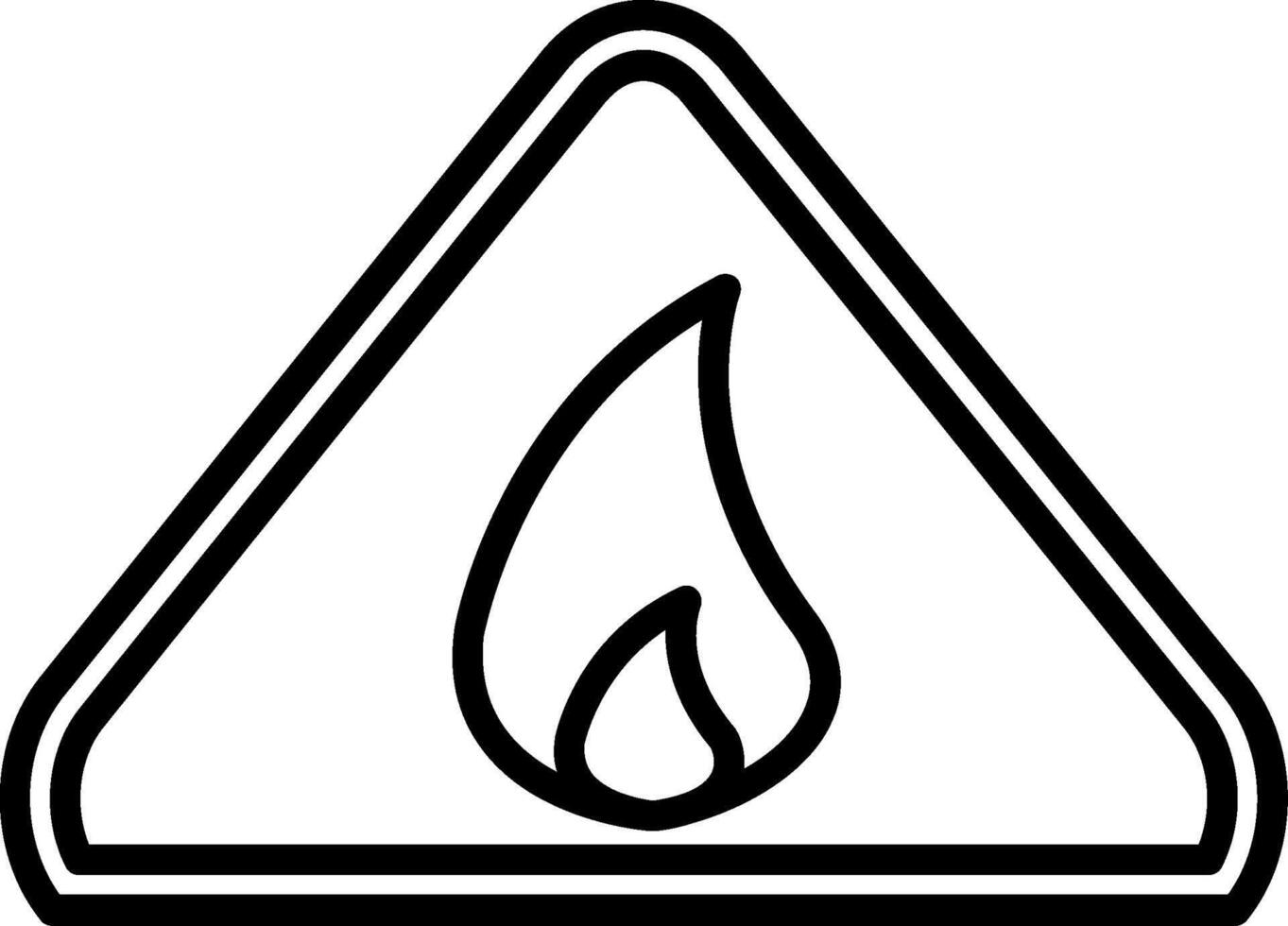 Warning Sign Line Icon vector