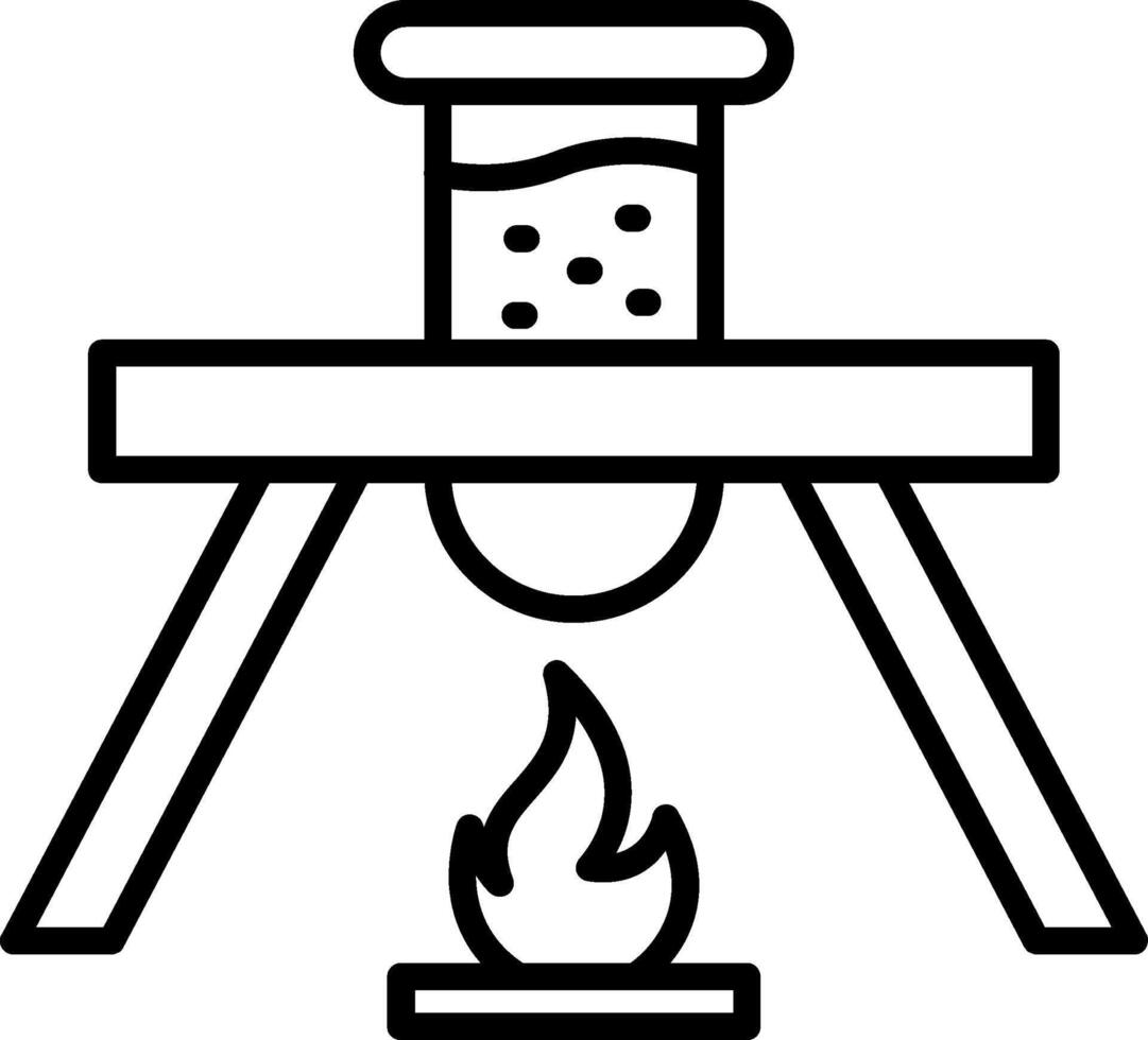Flask Line Icon vector
