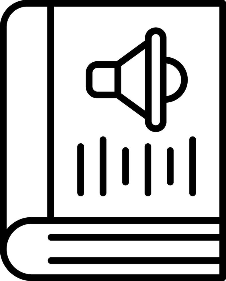 Audio Book Line Icon vector