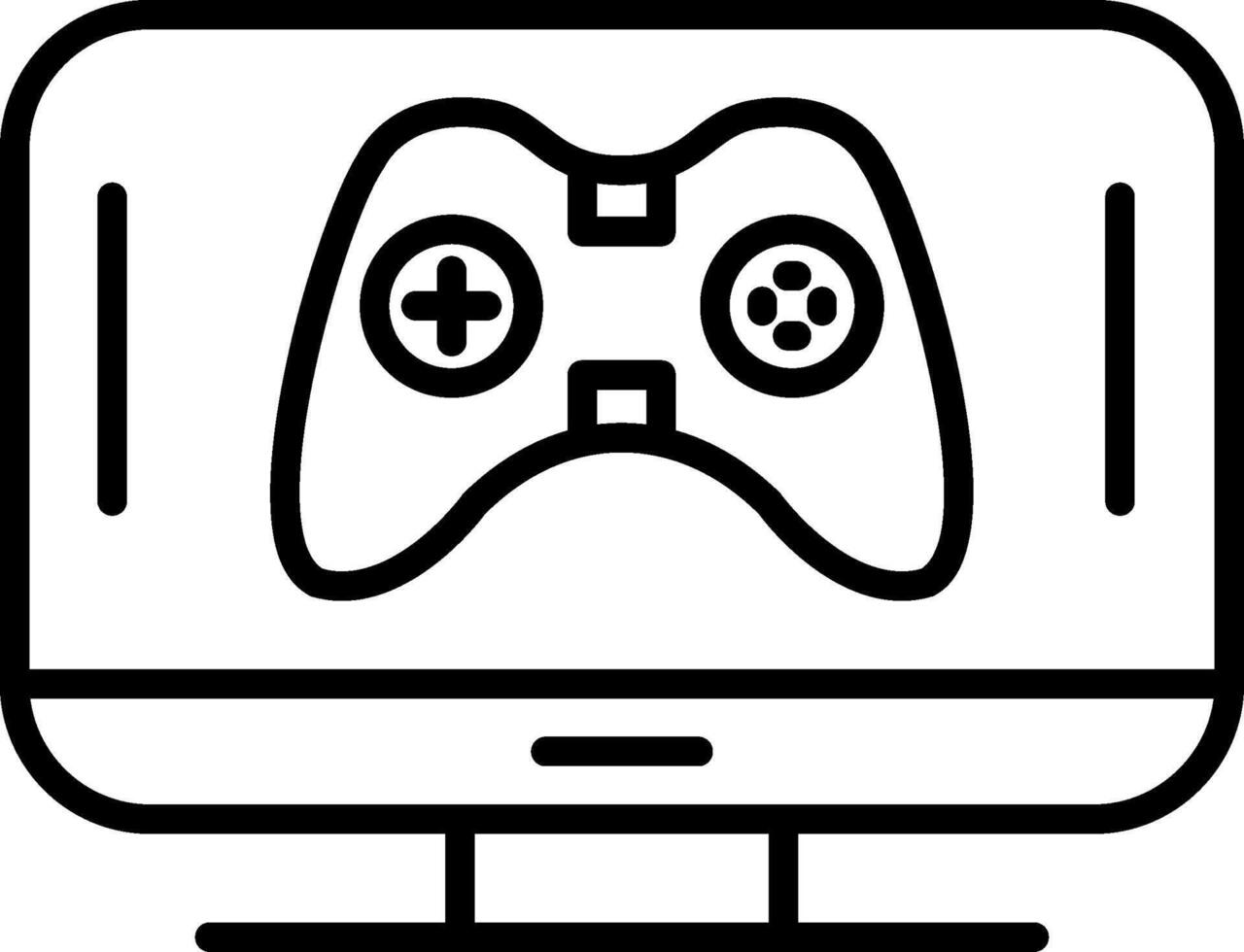 Screen Line Icon vector