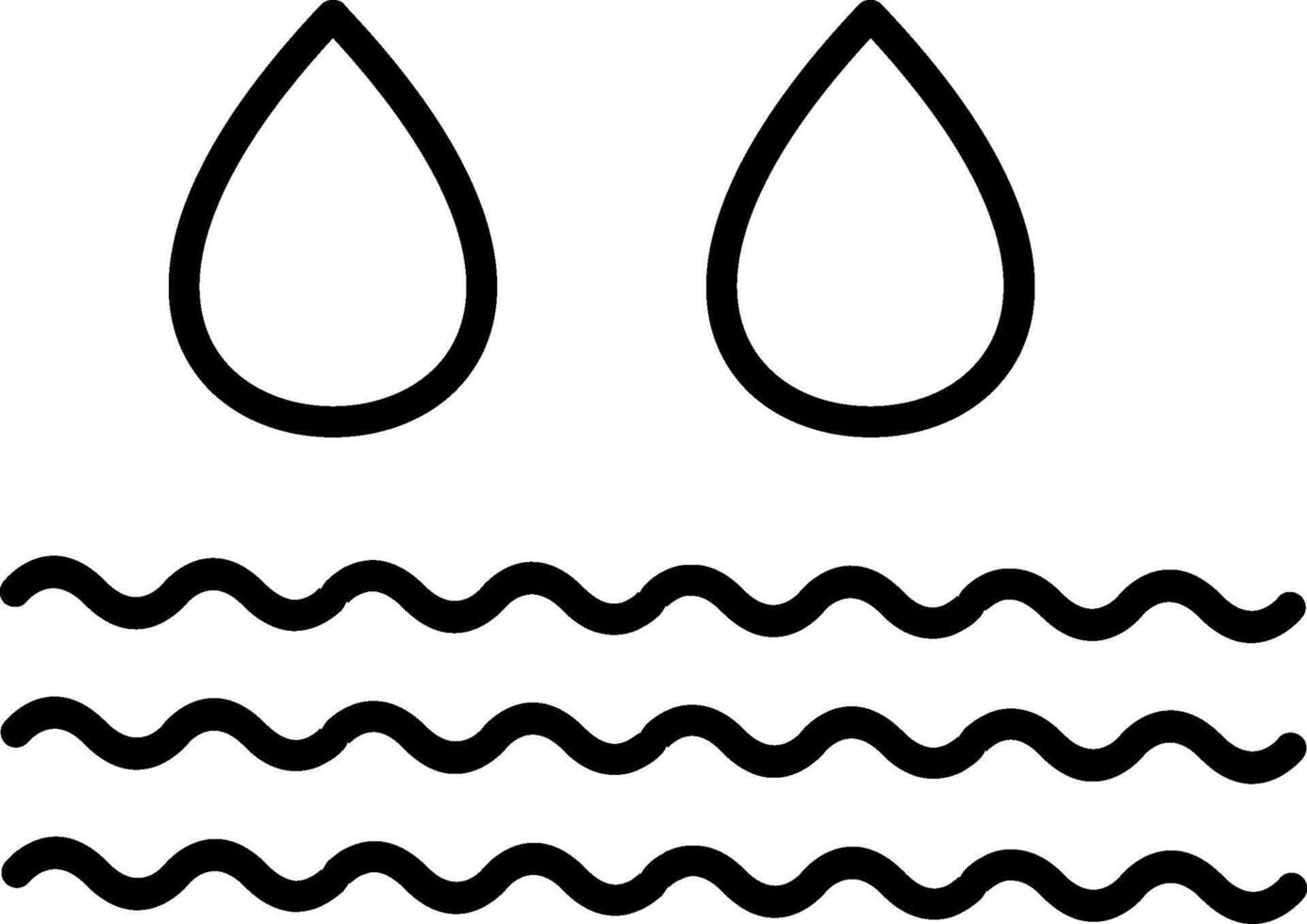 Water Line Icon vector