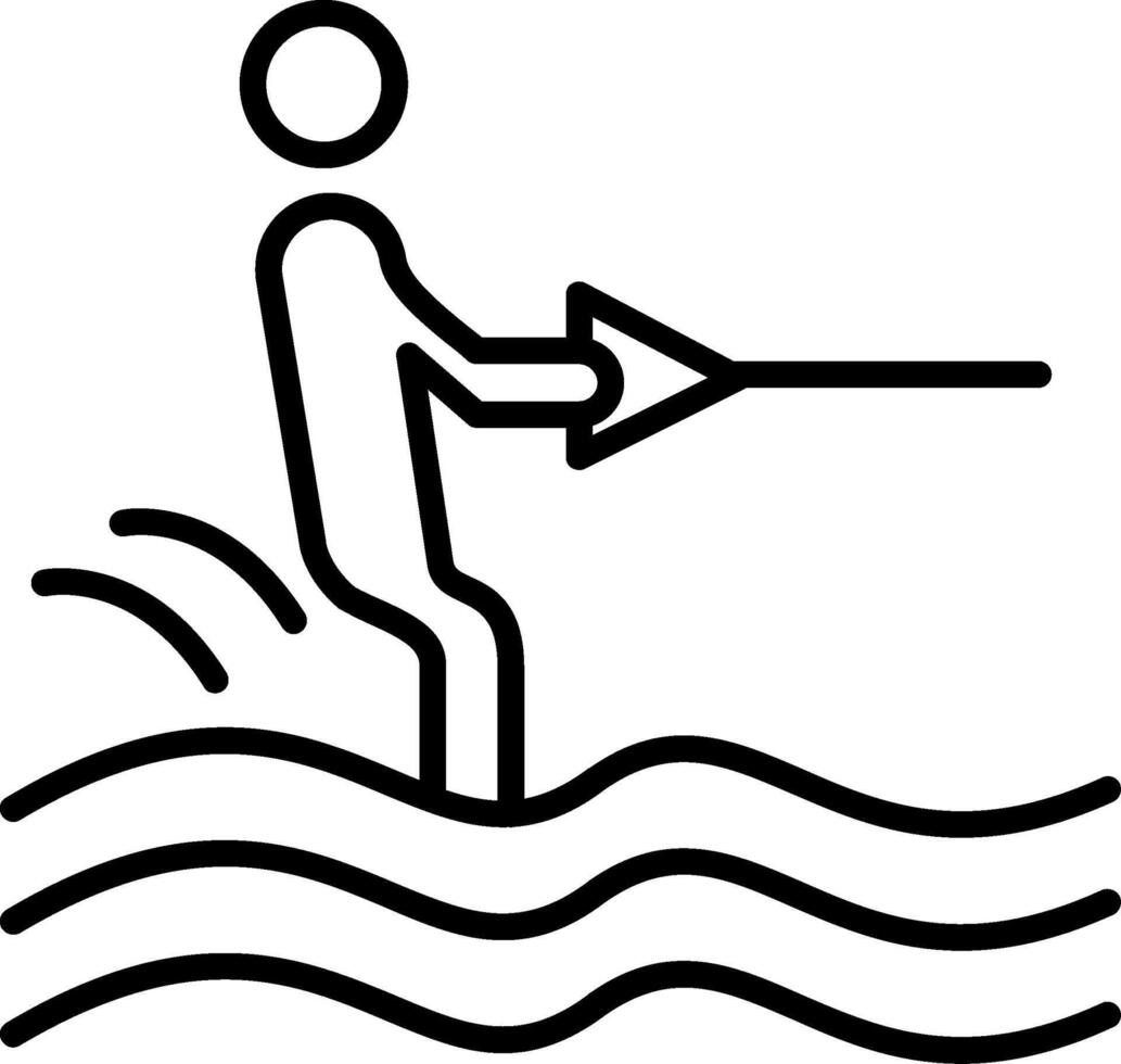 Surfing Line Icon vector