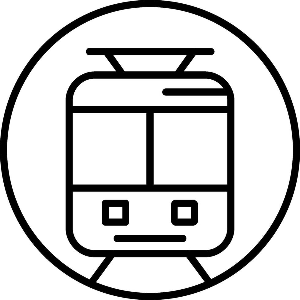 subterráneo tren línea icono vector