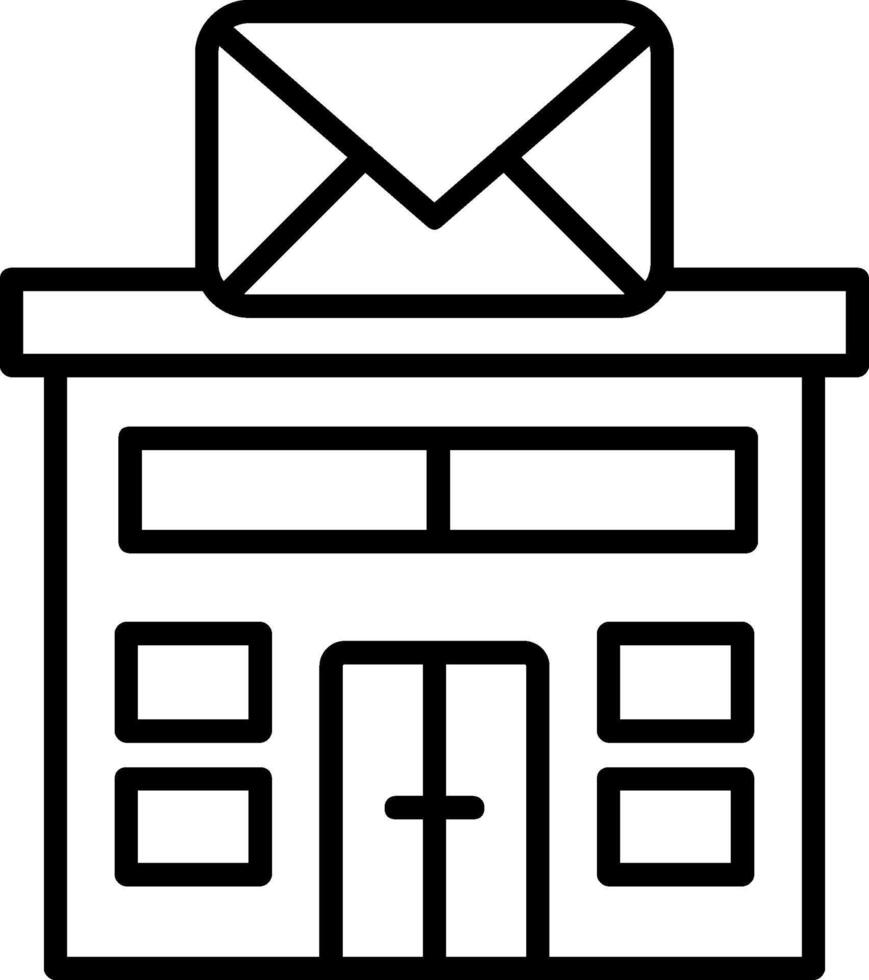 Post Office Line Icon vector