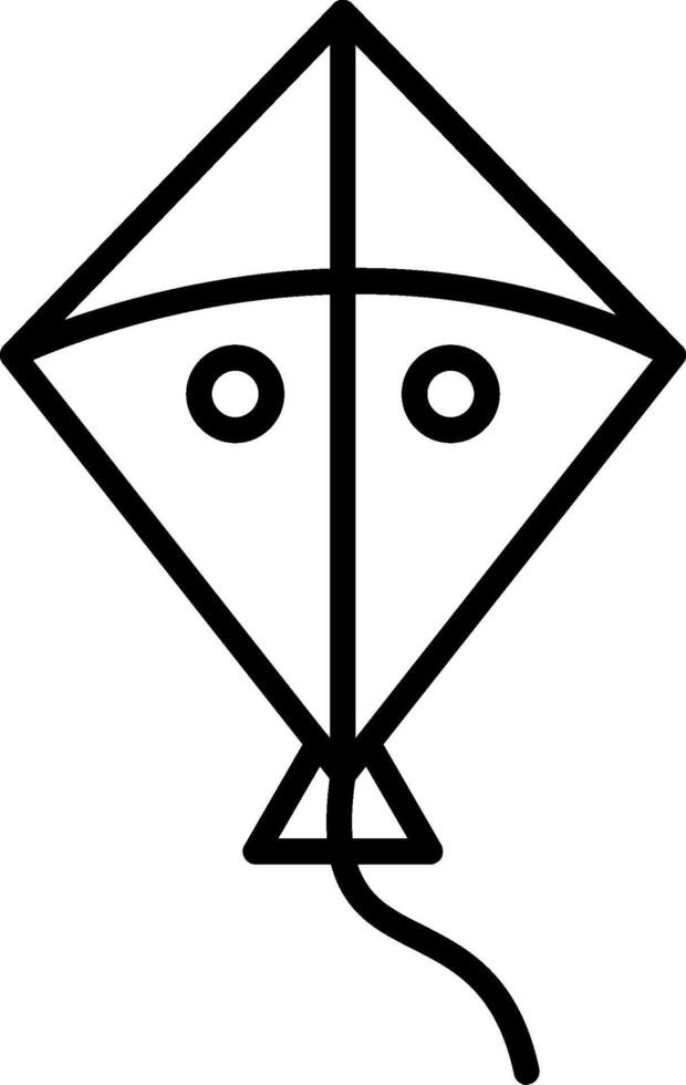 Kite Line Icon vector