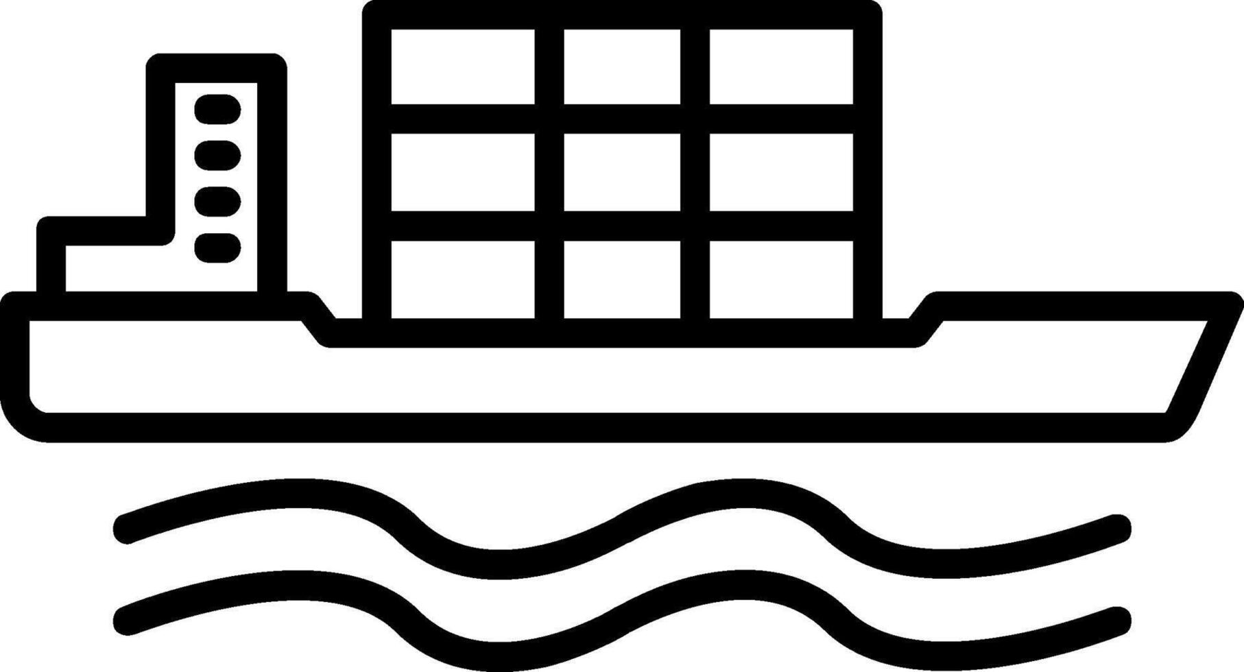 Bulk Carrier Line Icon vector