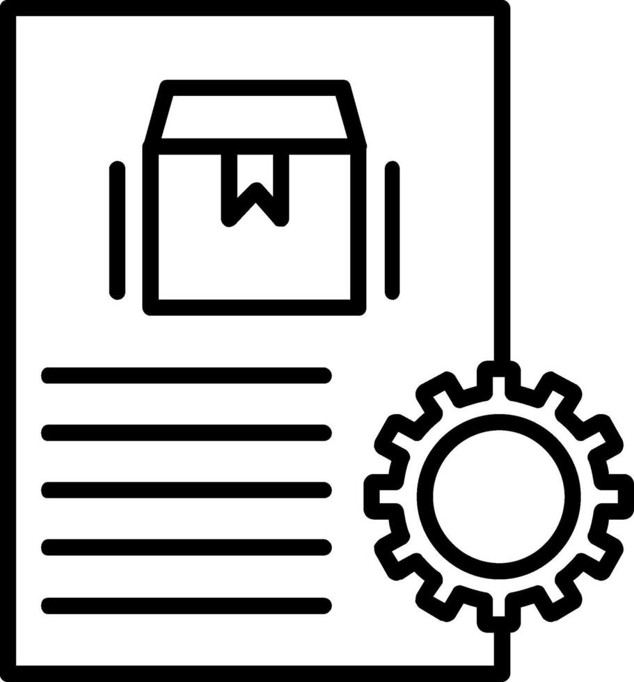 Order Processing Line Icon vector