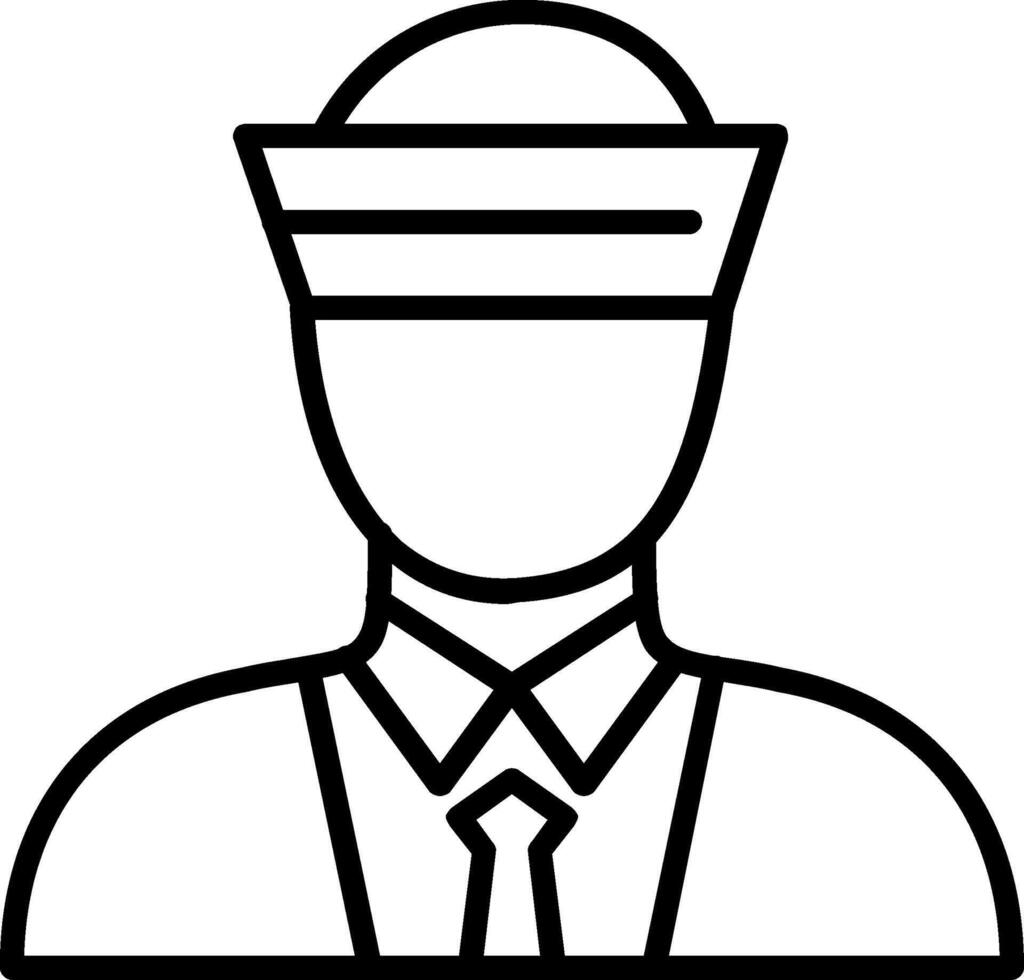 Sailor Line Icon vector