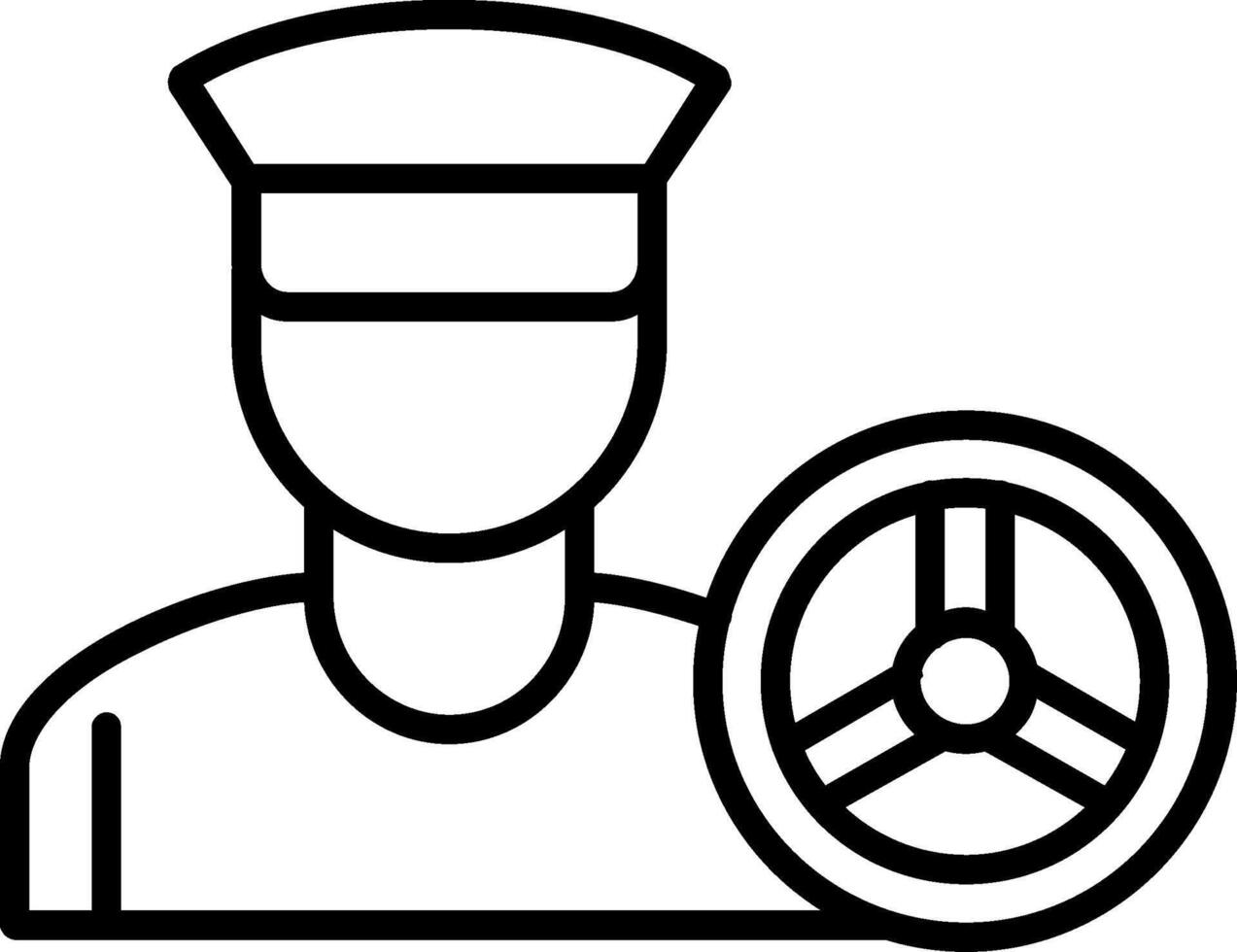 Driver Line Icon vector
