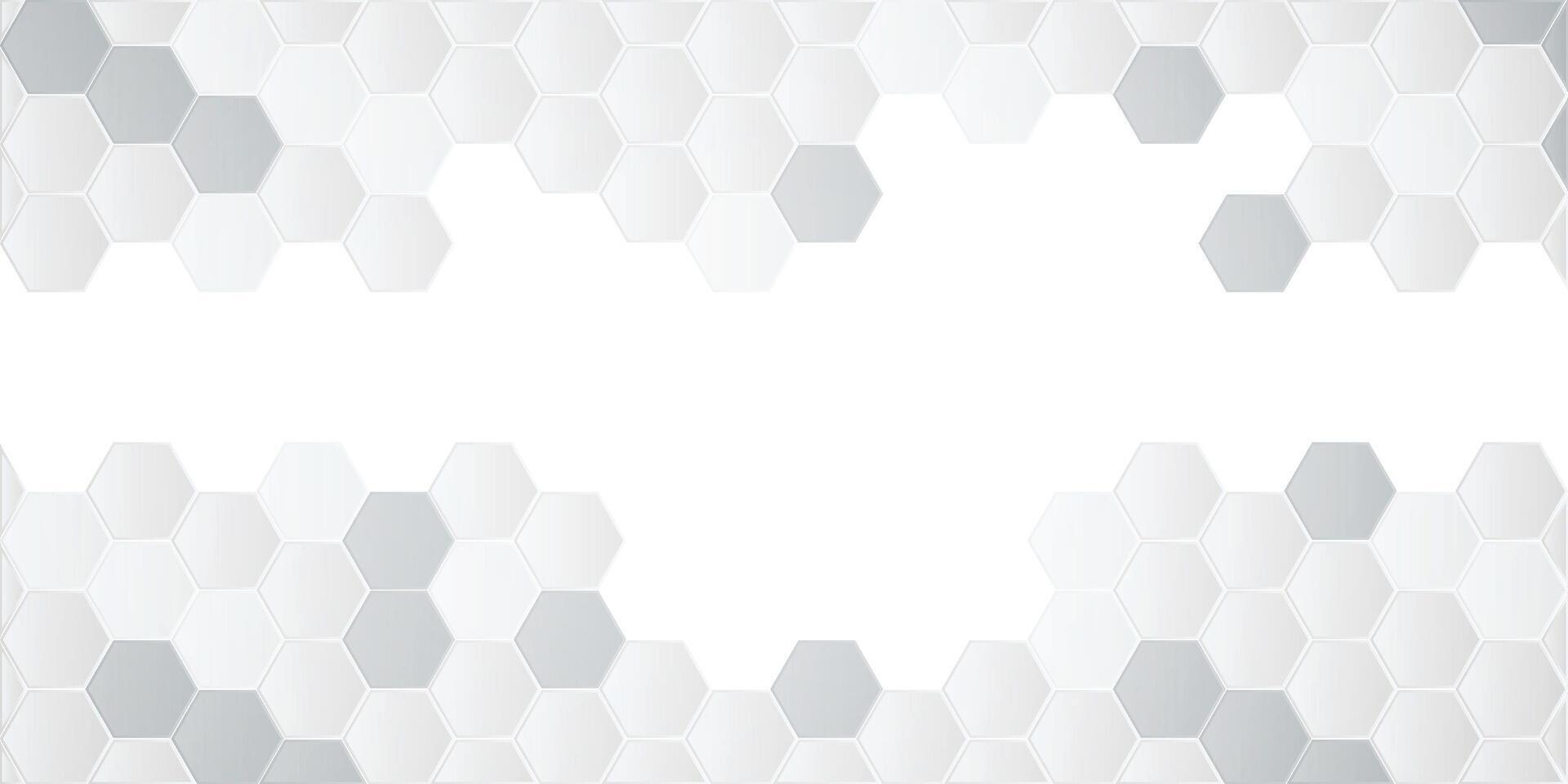 Honeycomb hexagon isolated on white background. illustration. White hexagon pattern look like honeycomb vector