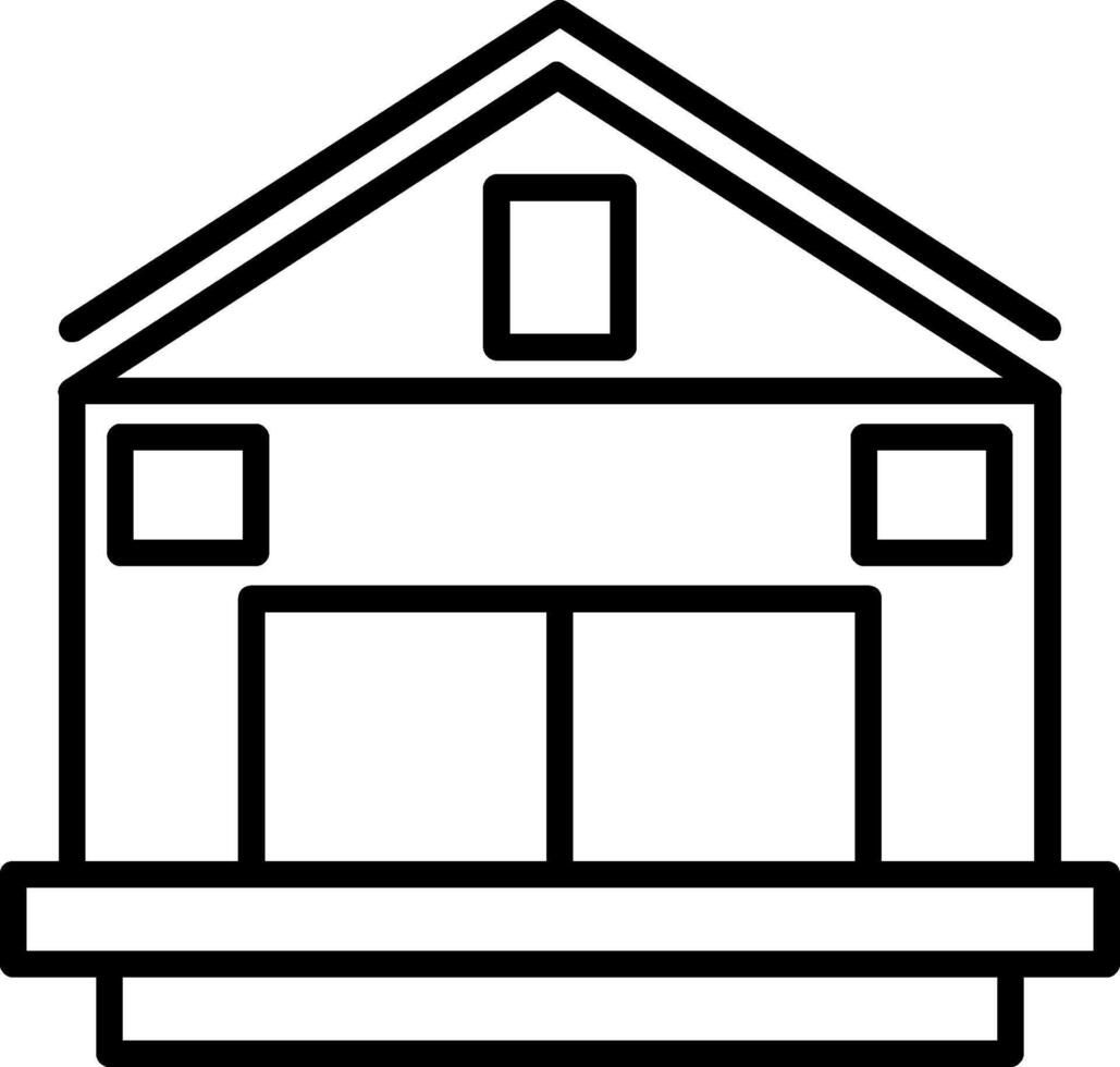 Barn Line Icon vector