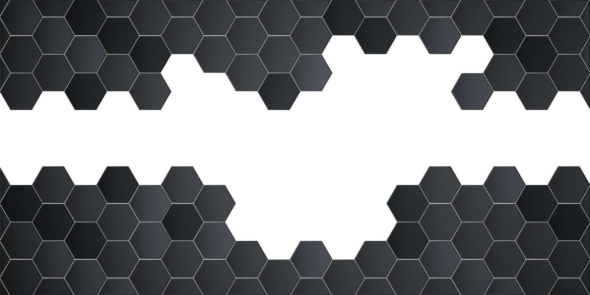Honeycomb hexagon isolated on white background. illustration. Black hexagon pattern look like honeycomb vector