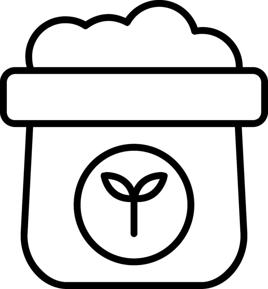 Fertilizer Line Icon vector