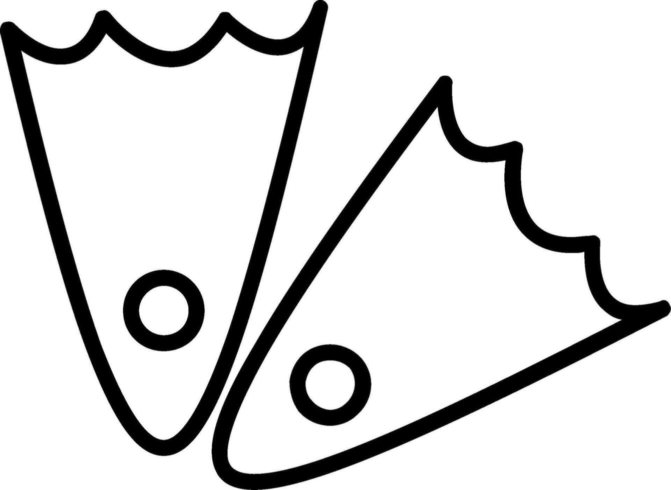 Fins Line Icon vector
