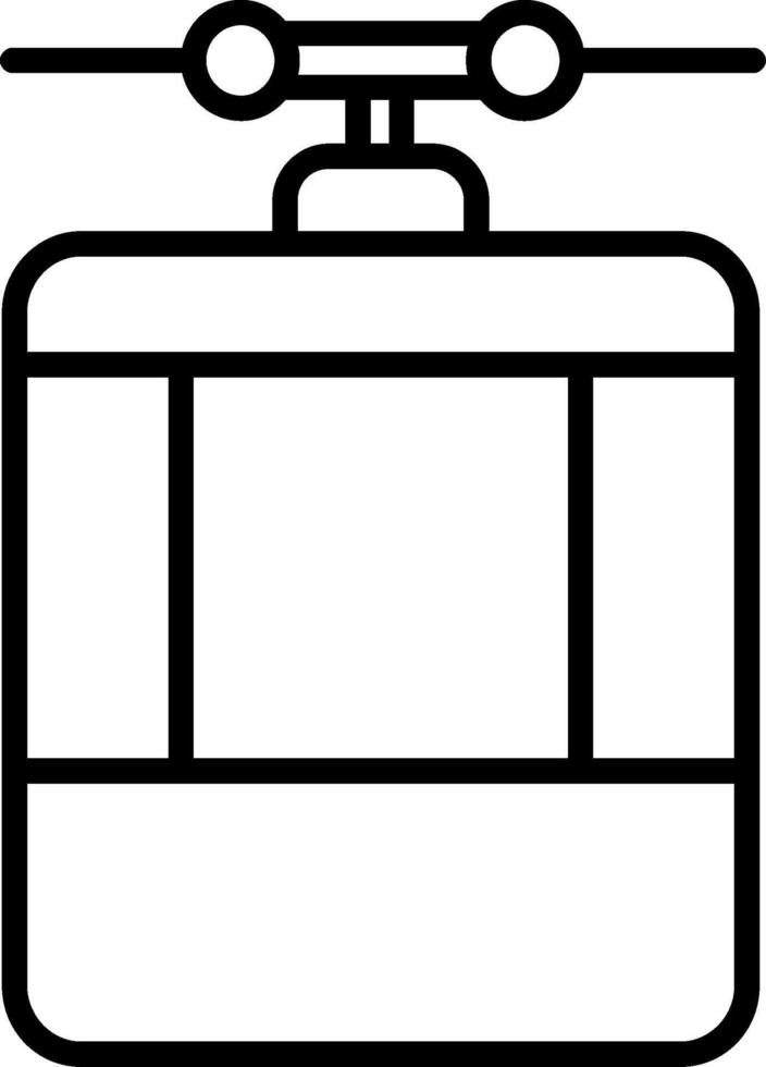 Cable Car Line Icon vector