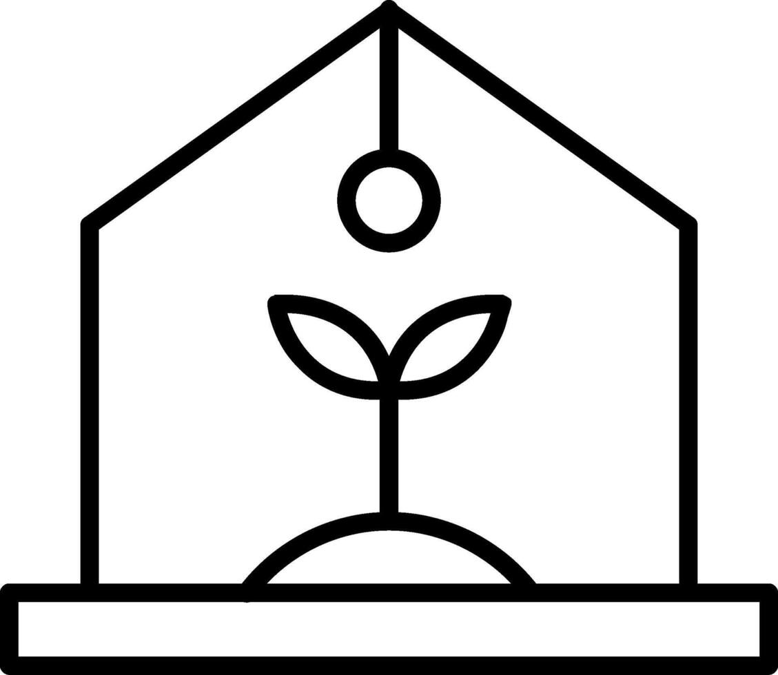 Greenhouse Line Icon vector