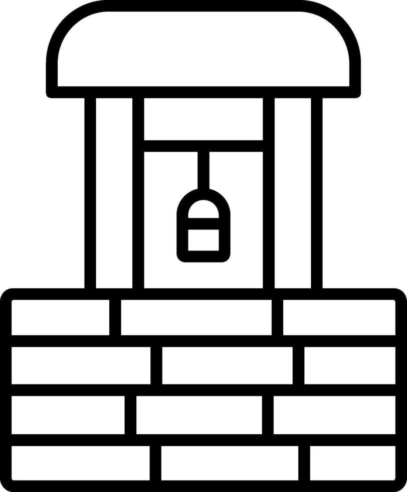 Well Line Icon vector