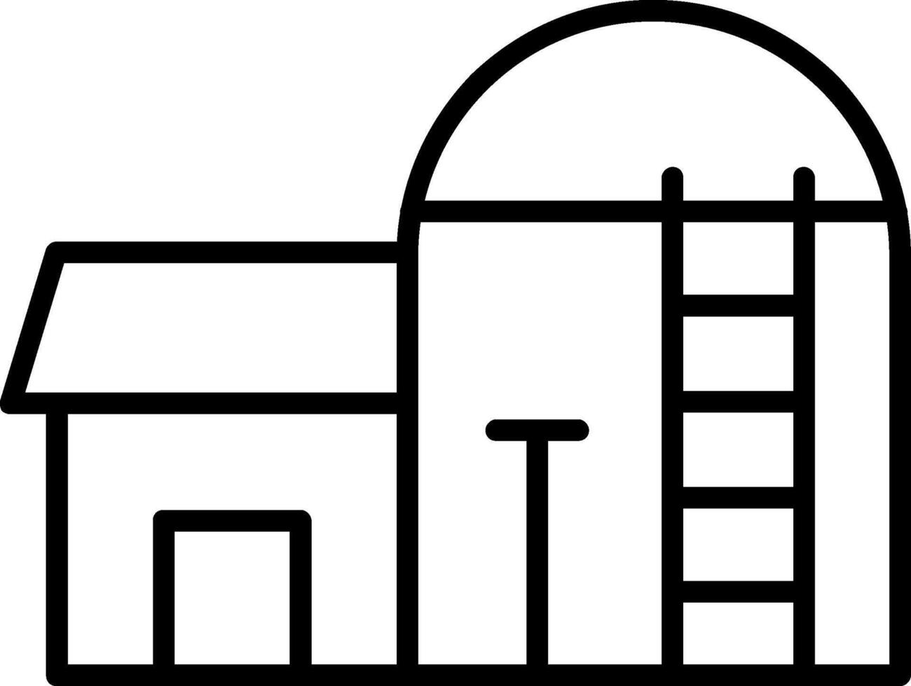 Silo Line Icon vector