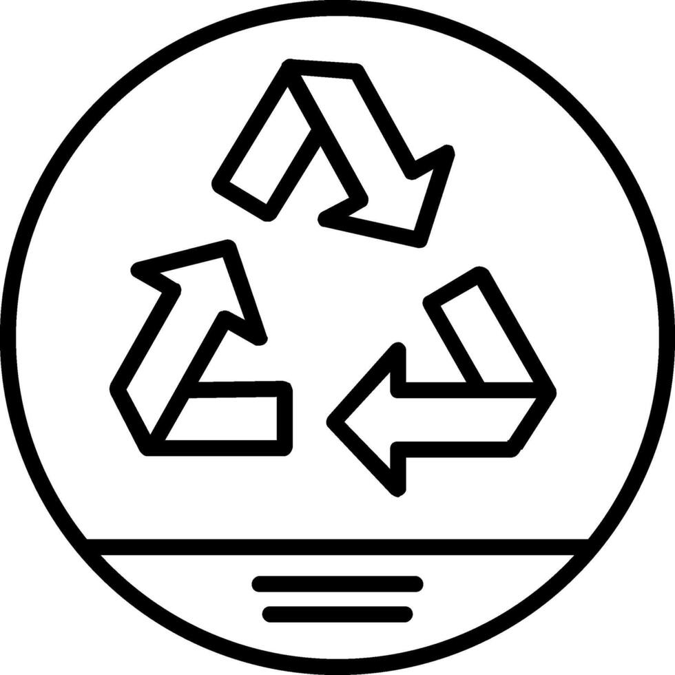 icono de línea de reciclaje vector