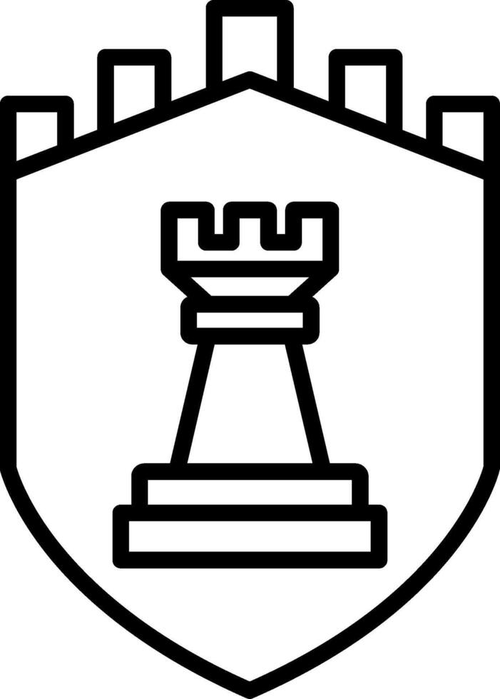 Security Castle Strategies Icons Design vector