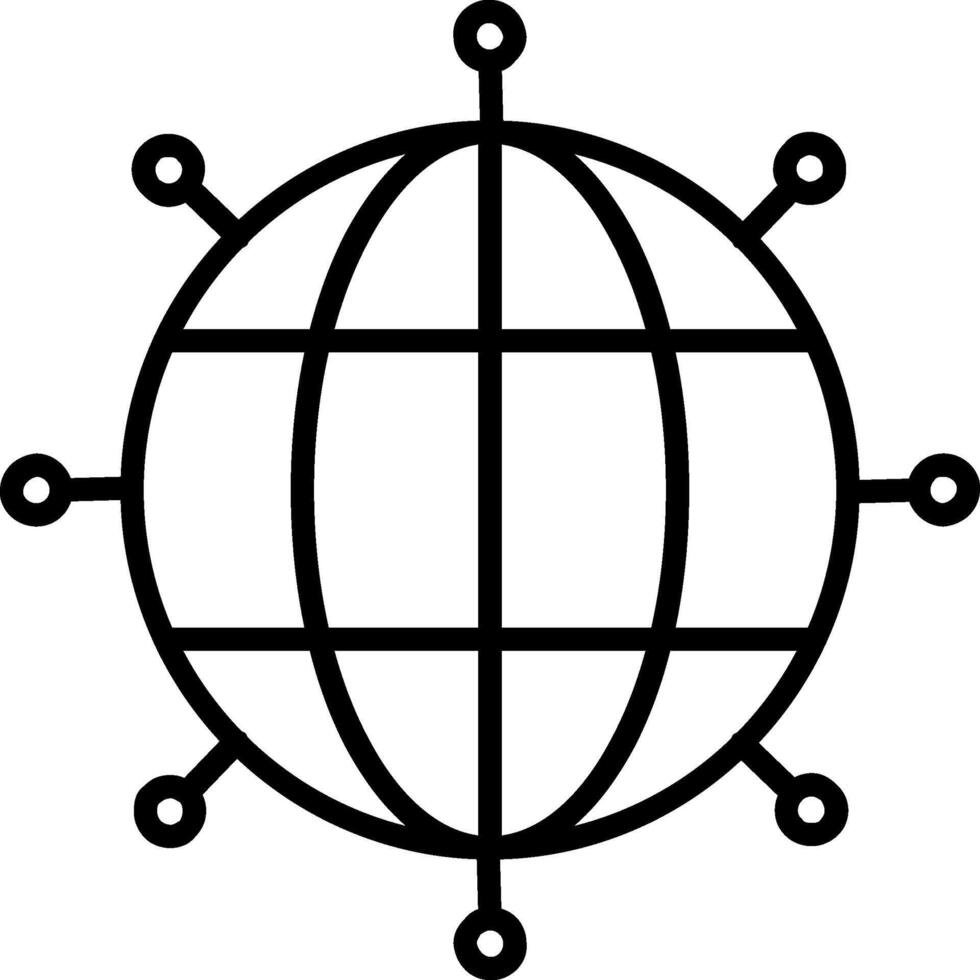 World Wide LineIcon vector