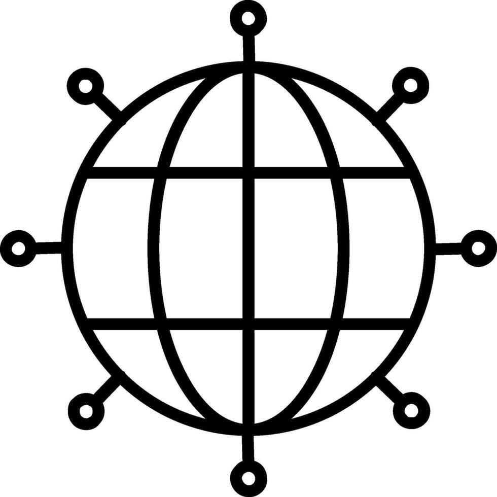 World Wide LineIcon vector