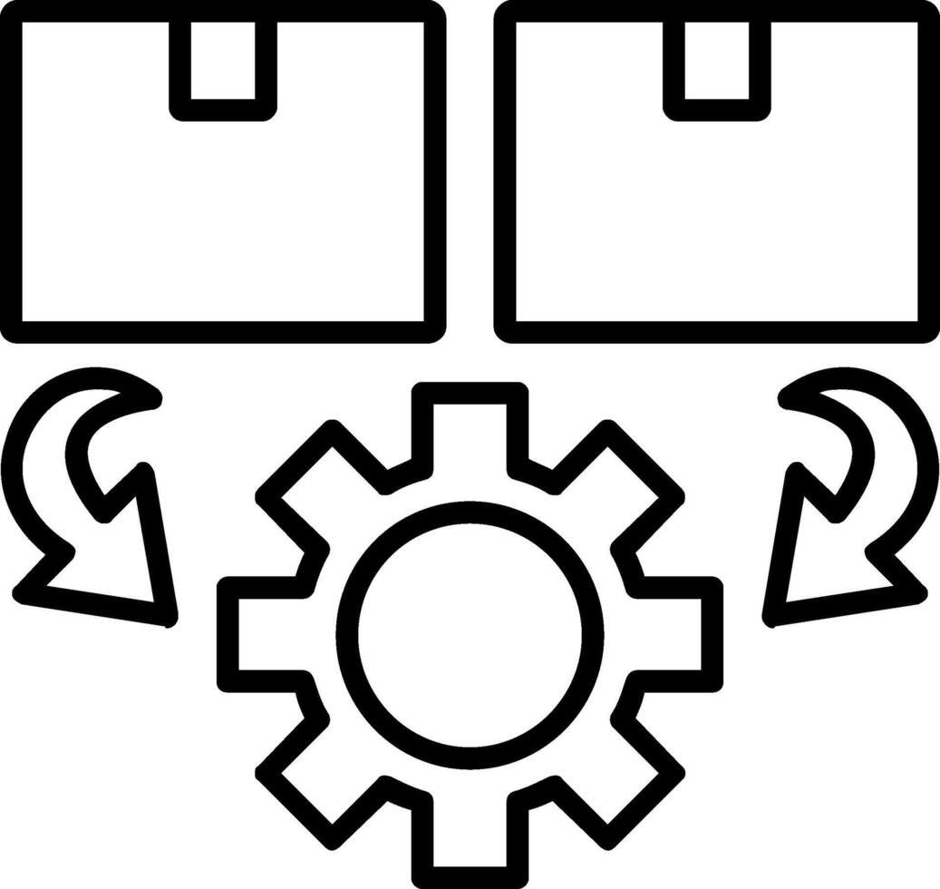 Order Processing LineIcon vector