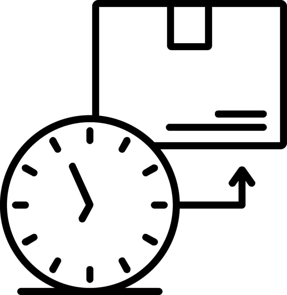On Time Deliveries LineIcon vector