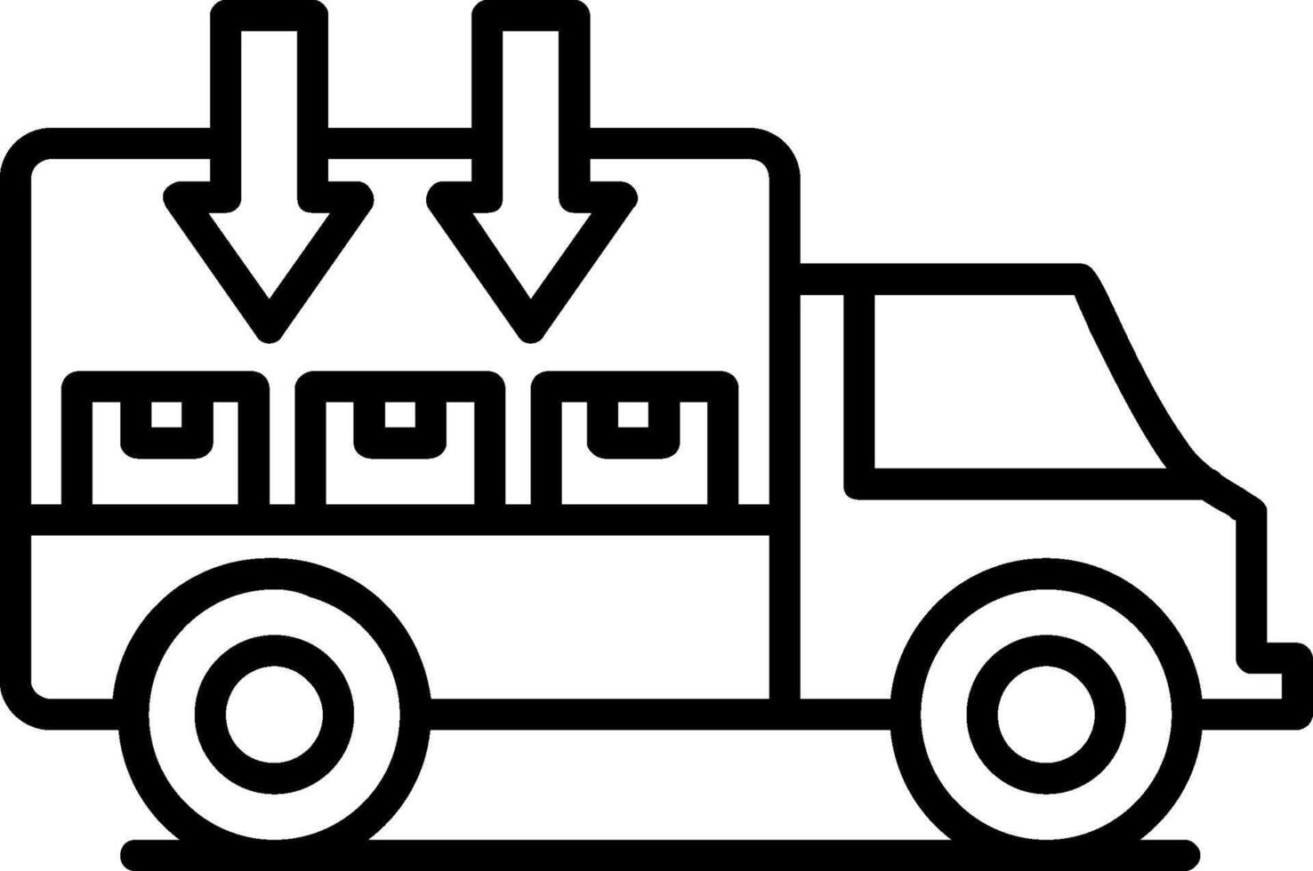 Courier And Outsourcing LineIcon vector