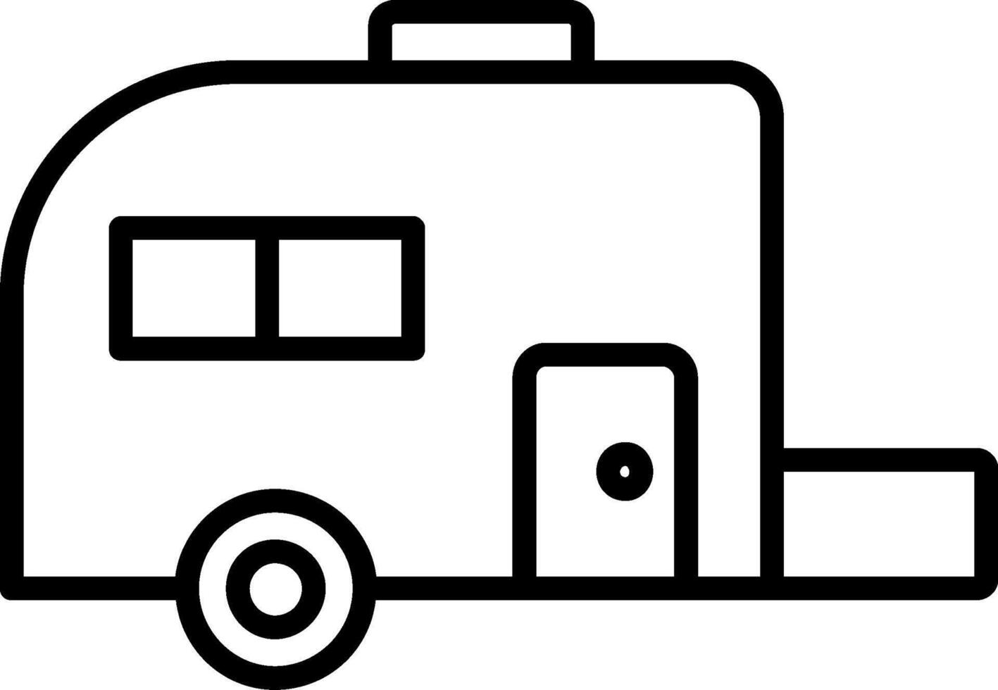 Caravan Line Icon vector