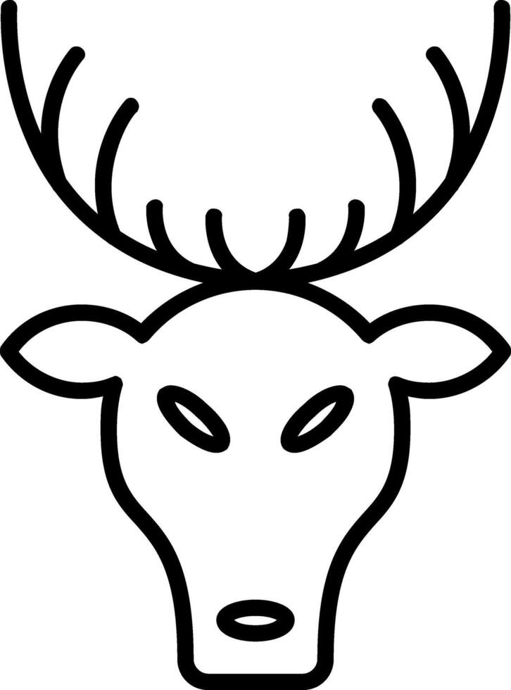 Deer Line Icon vector