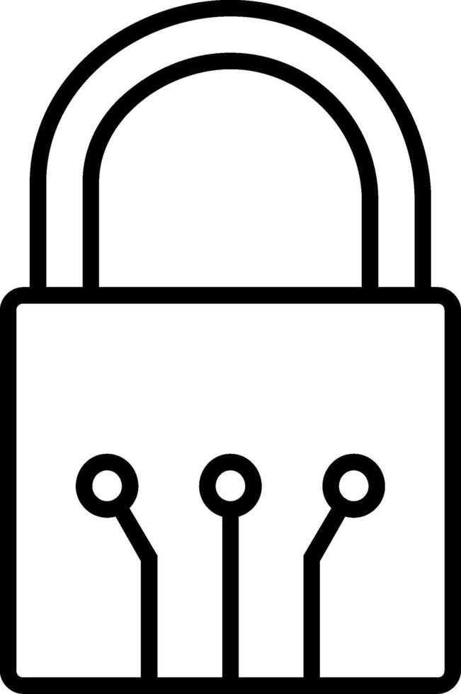 Padlock Line Icon vector