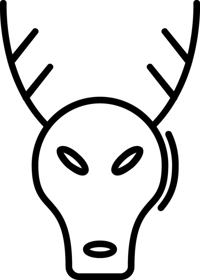 ciervo línea icono vector