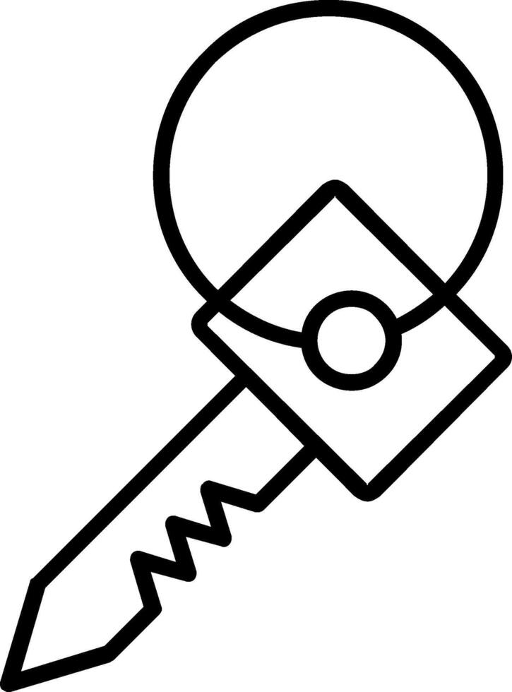 Key Line Icon vector