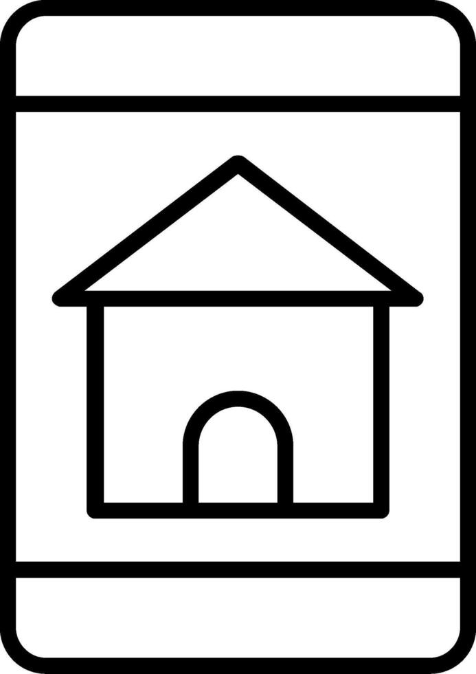 Find Home Online Line Icon vector