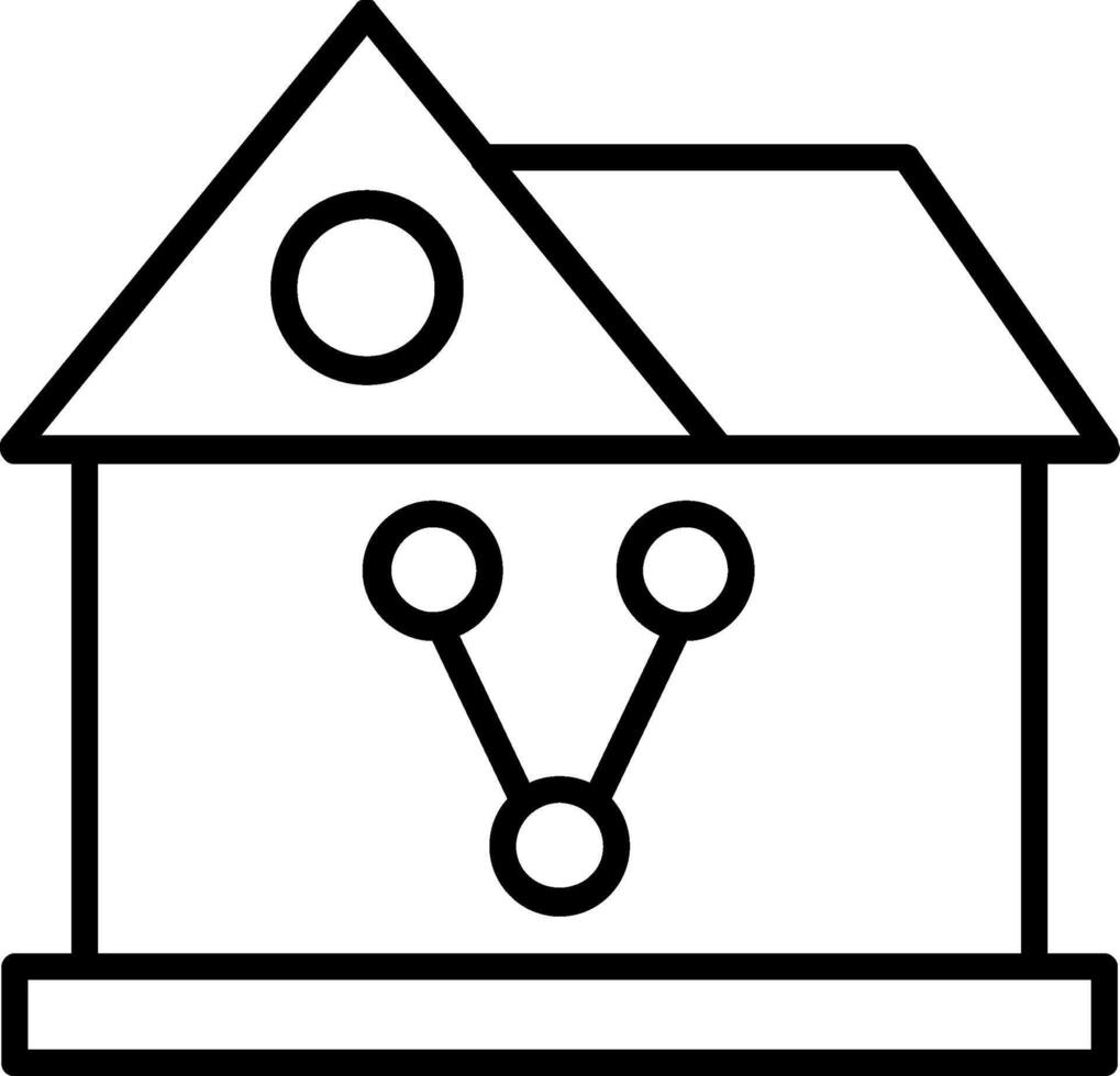 Sharing House Line Icon vector