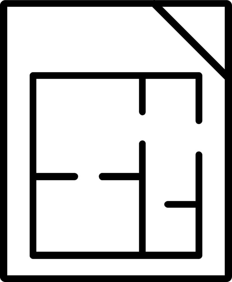 Floor Plans Line Icon vector