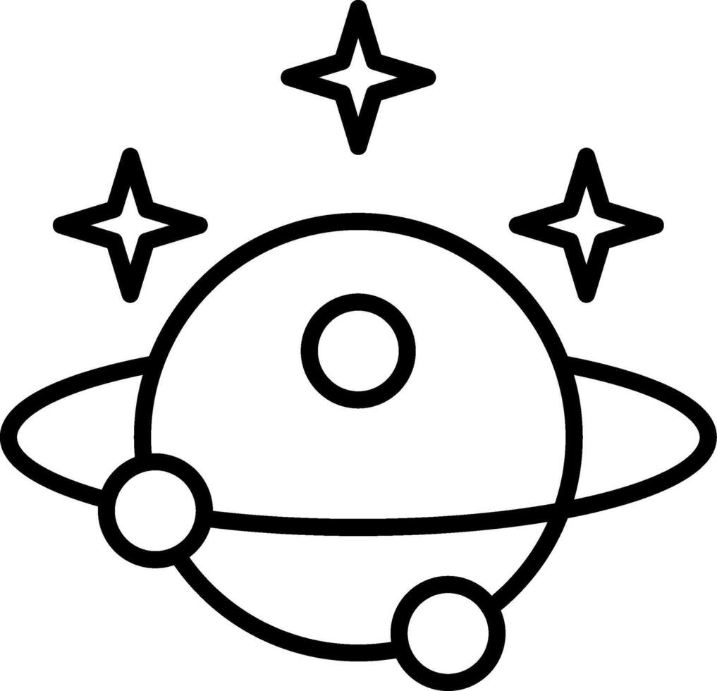 Astronomy Line Icon vector