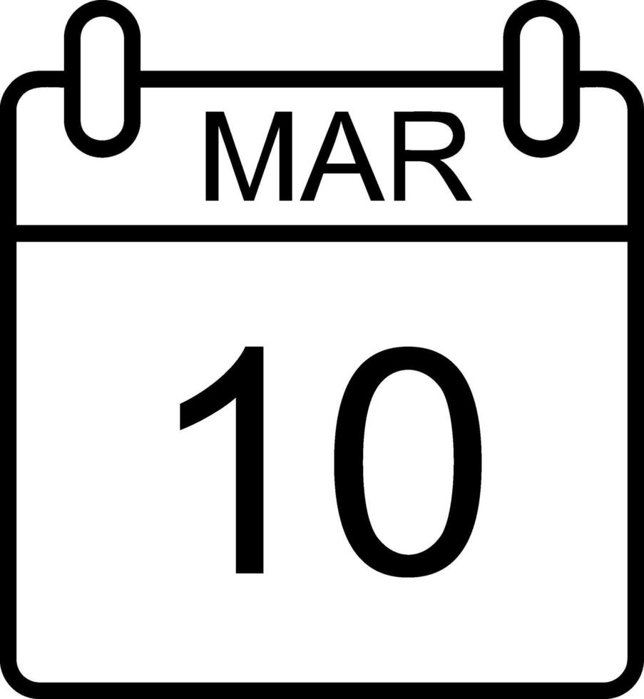 March Line Icon vector