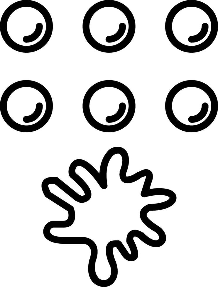 Paintballs Line Icon vector