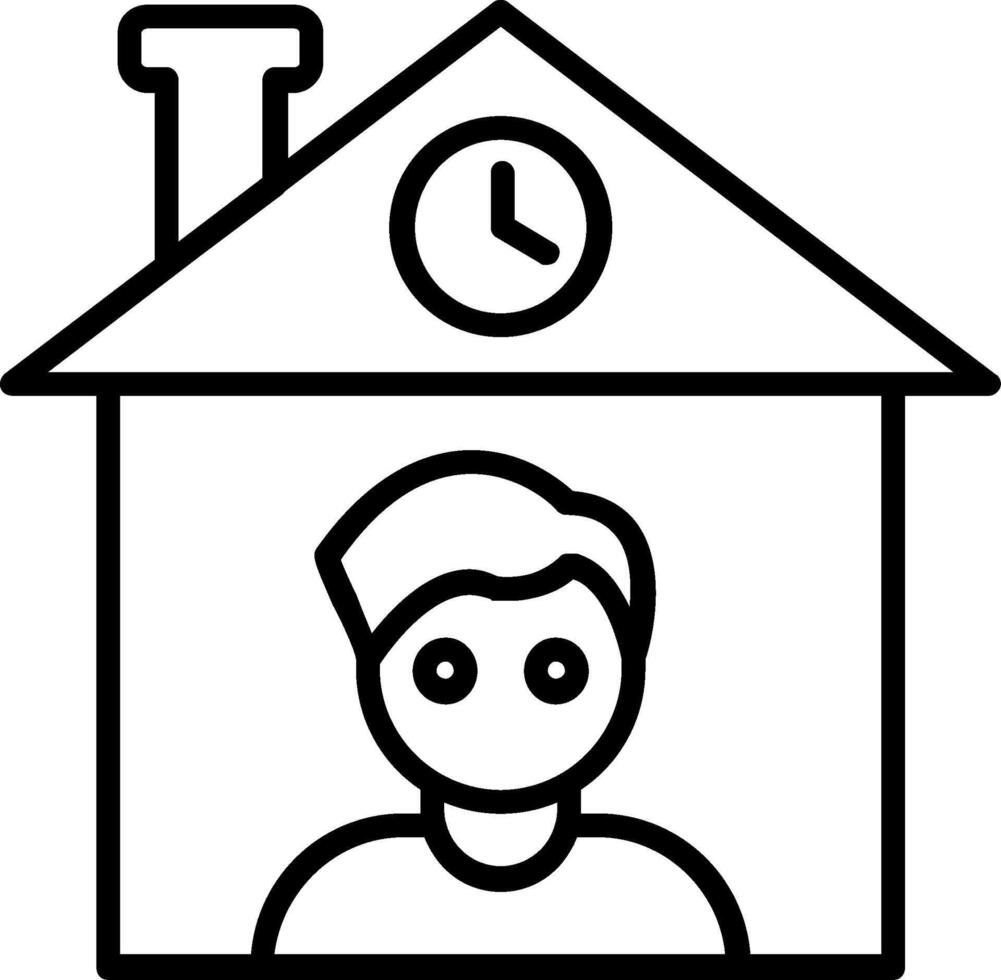 Home Owner Line Icon vector