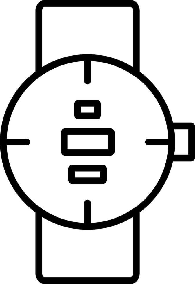 Diving Watch Line Icon vector