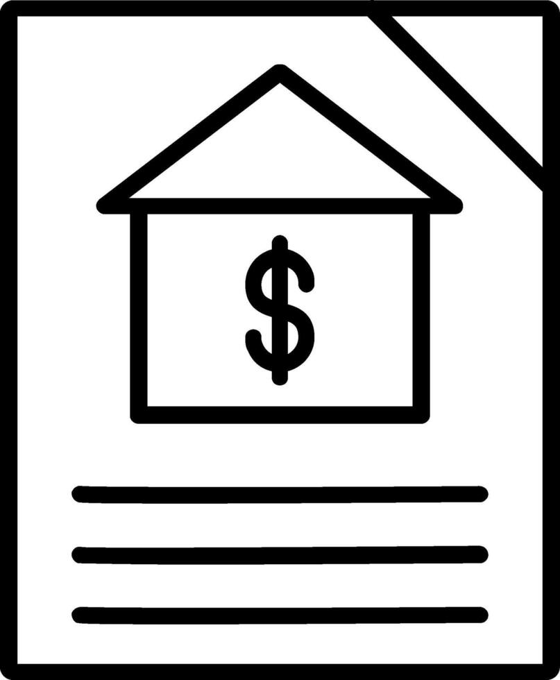 Mortgage Line Icon vector