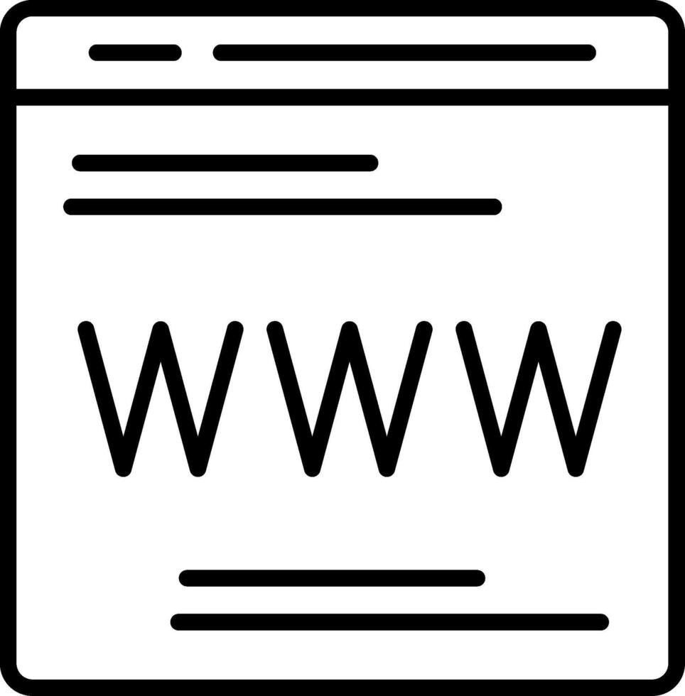 Web Page Line Icon vector