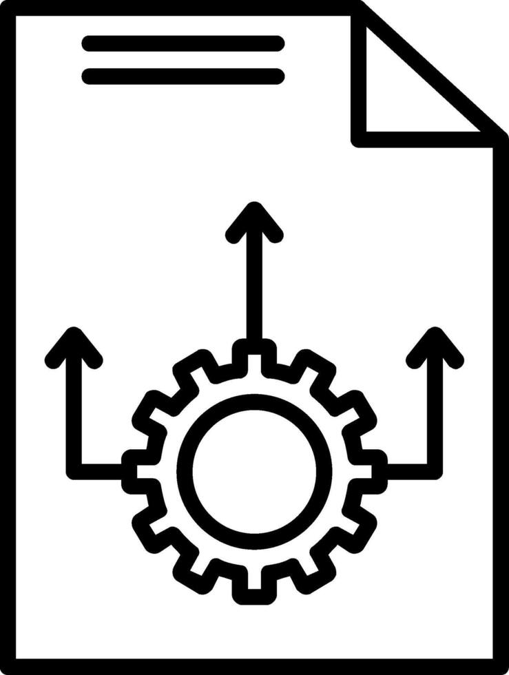 Workflow Line Icon vector