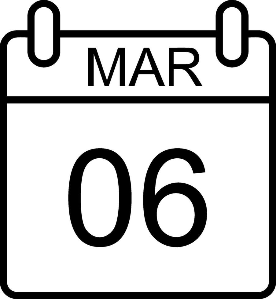 March Line Icon vector