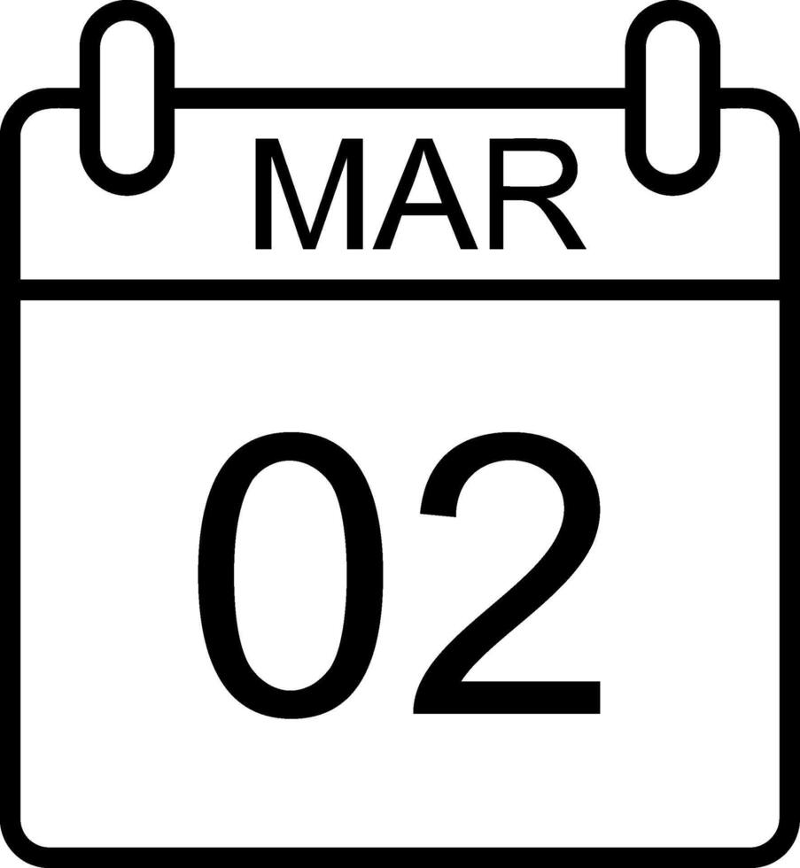 March Line Icon vector