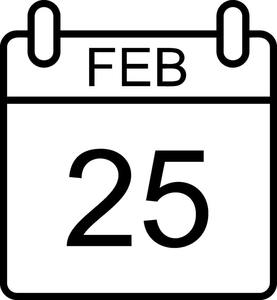 February Line Icon vector