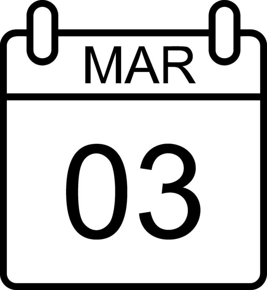 March Line Icon vector