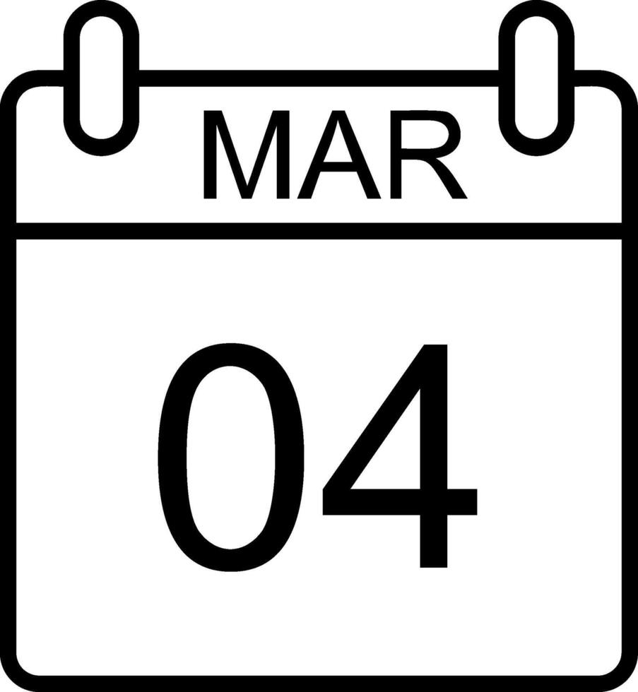 March Line Icon vector